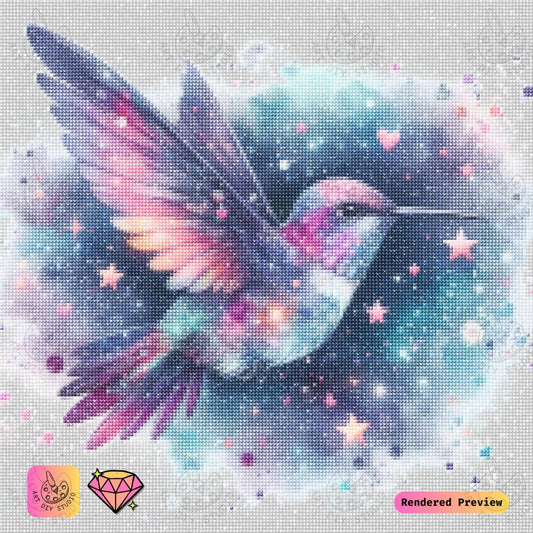 Artdiystudio Starlight Hummingbird Diy Diamond Painting Kit A Cosmic Flight Of Color 2