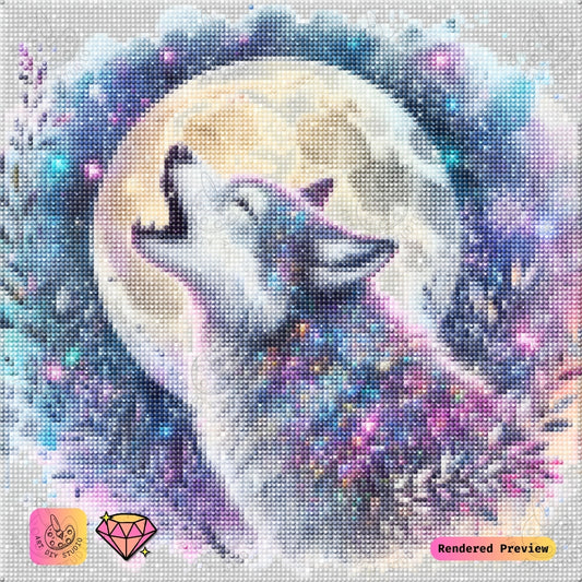 Artdiystudio Starlit Howl Diy Diamond Painting Kit A Cosmic Dreamscape 2