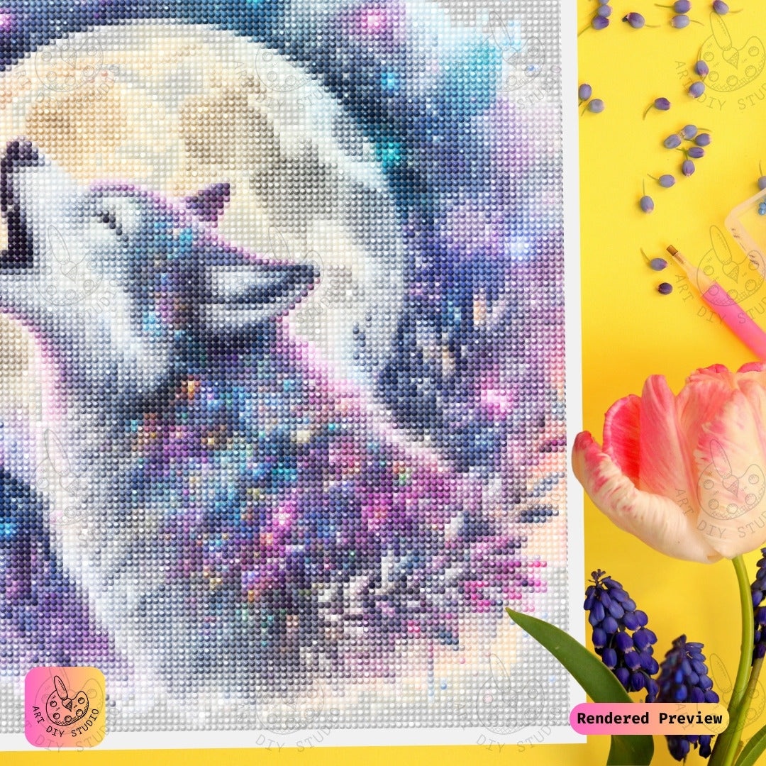 Artdiystudio Starlit Howl Diy Diamond Painting Kit A Cosmic Dreamscape 3