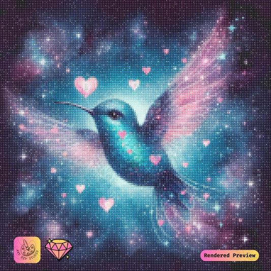 Artdiystudio Starlit Love Hummingbird Diy Diamond Painting Kit A Celestial Journey Of Love 2