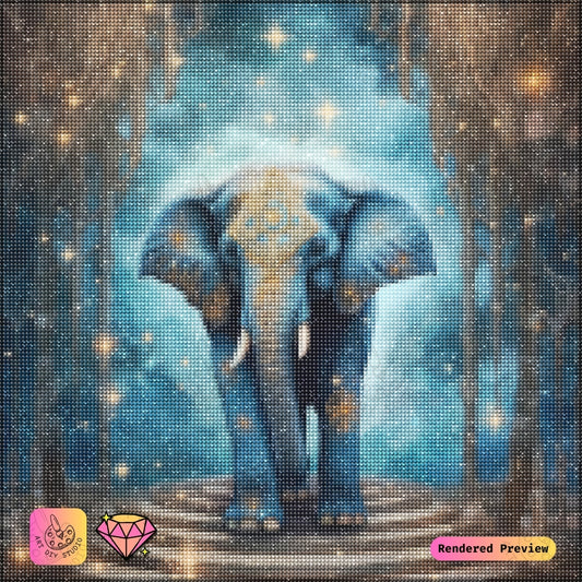 Artdiystudio Starry Palace Elephant Diy Diamond Painting Kit A Royal Enchantment In Art 2
