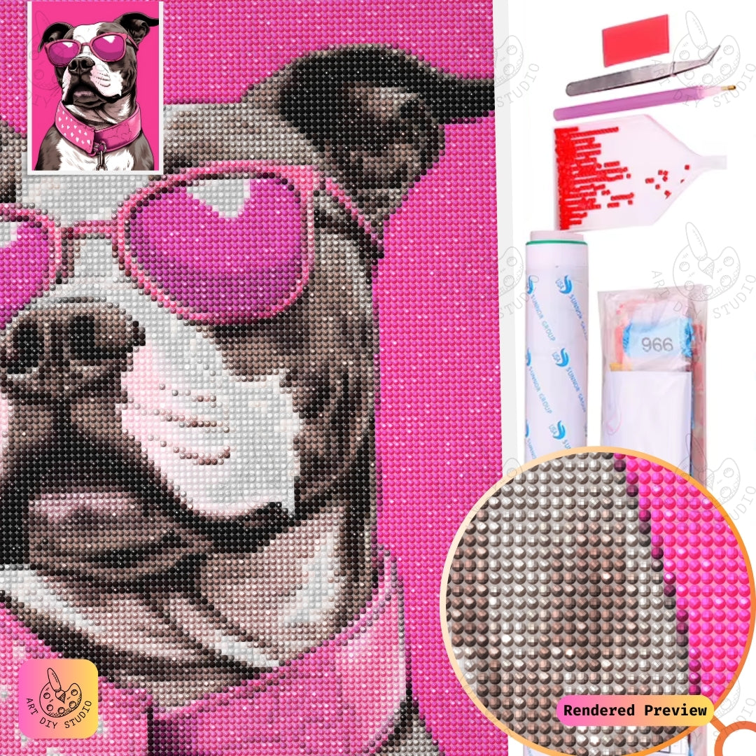 Artdiystudio Stylish Pooch Diy Diamond Painting Kit A Fun Fashionable Craft 2