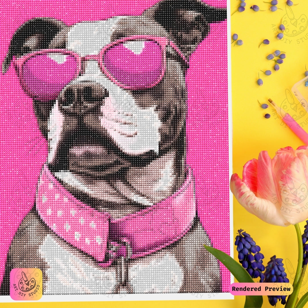 Artdiystudio Stylish Pooch Diy Diamond Painting Kit A Fun Fashionable Craft 4