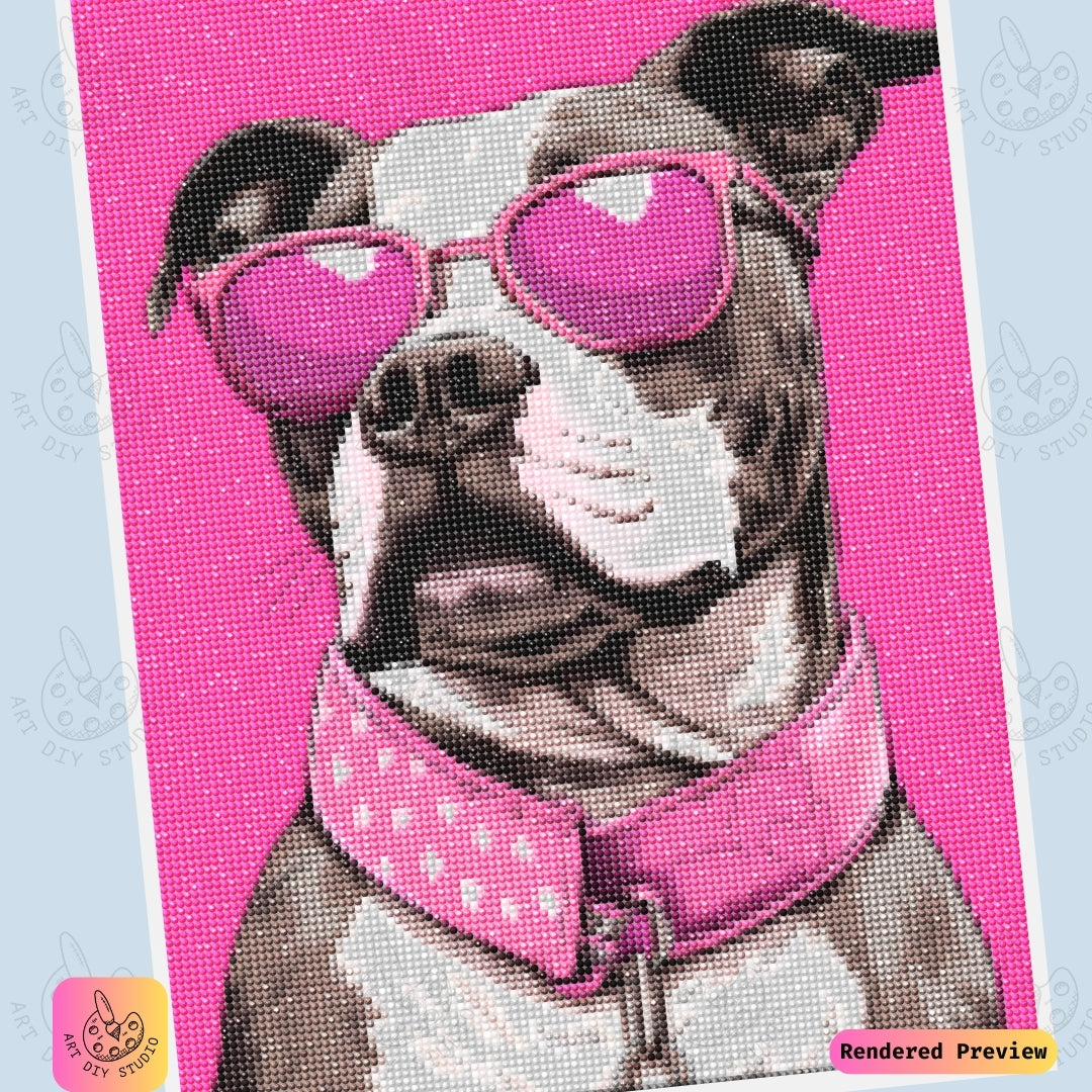 Artdiystudio Stylish Pooch Diy Diamond Painting Kit A Fun Fashionable Craft
