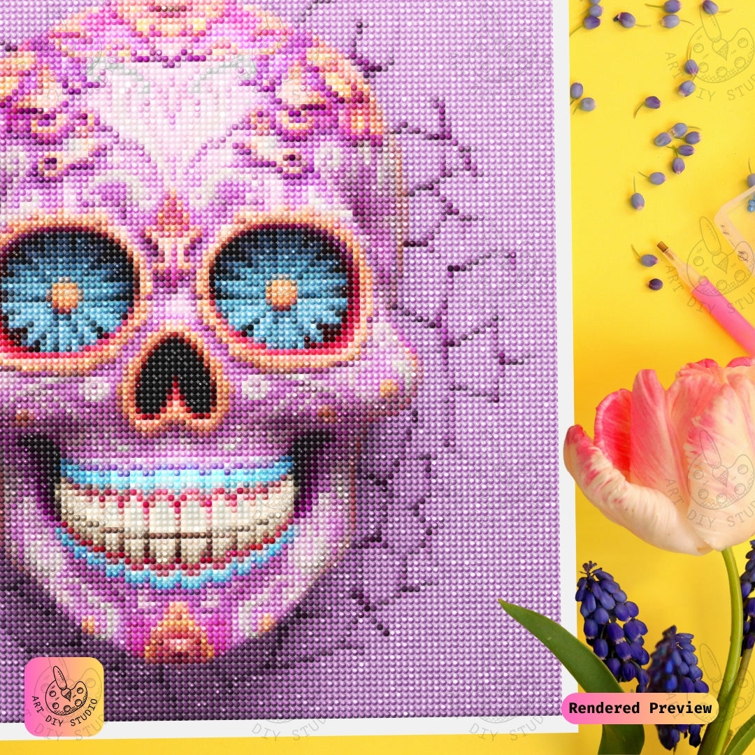 Artdiystudio Sugar Skull Splendor Diy Diamond Painting Kit A Bold Celebration Of Art 3