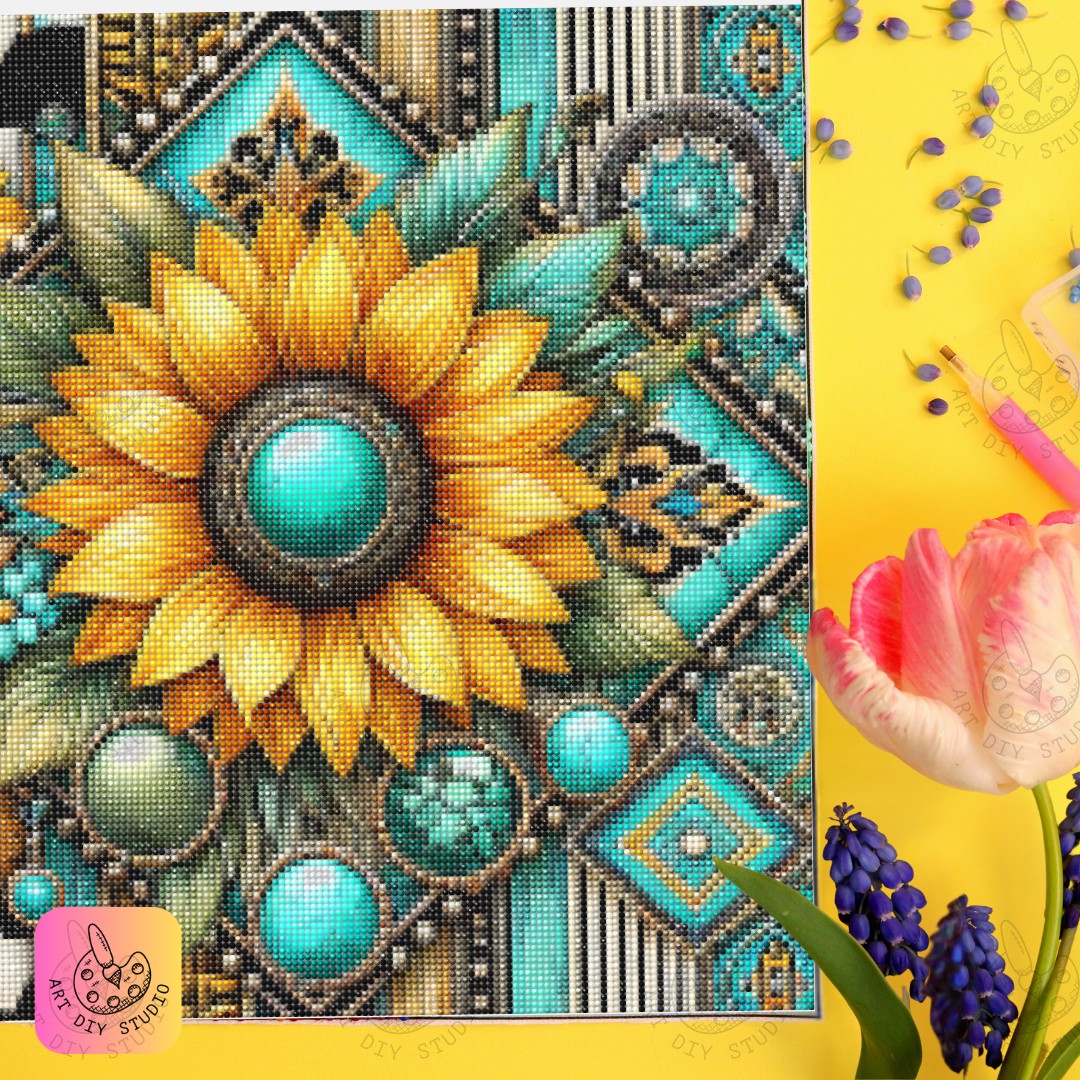 Artdiystudio Sunlit Oasis Diy Diamond Painting Kit Bring Home Artisanal Elegance 6