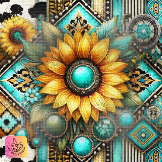 Artdiystudio Sunlit Oasis Diy Diamond Painting Kit Bring Home Artisanal Elegance 7