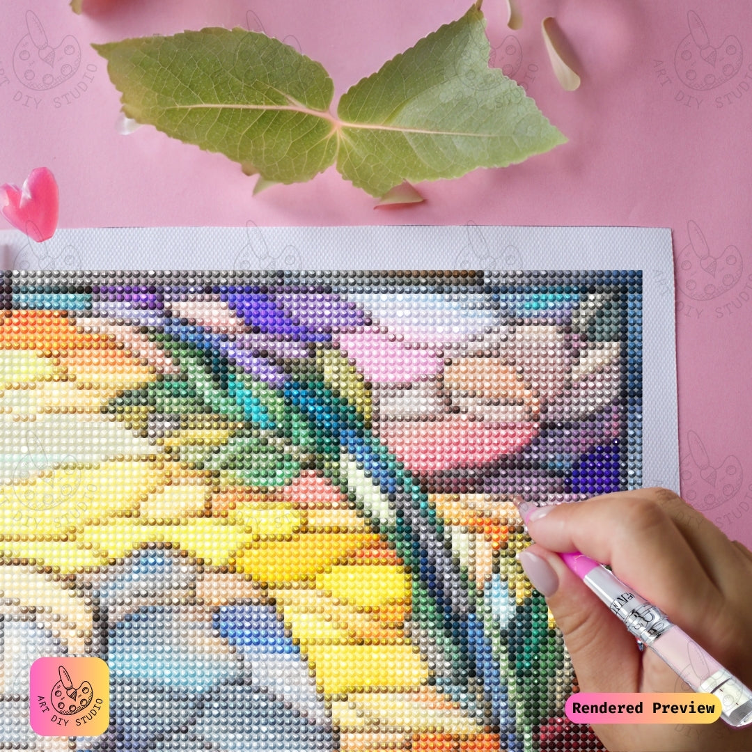 Artdiystudio Sunlit Stained Glass Elephants Diy Diamond Painting Kit A Luminous Harmony In Art 4