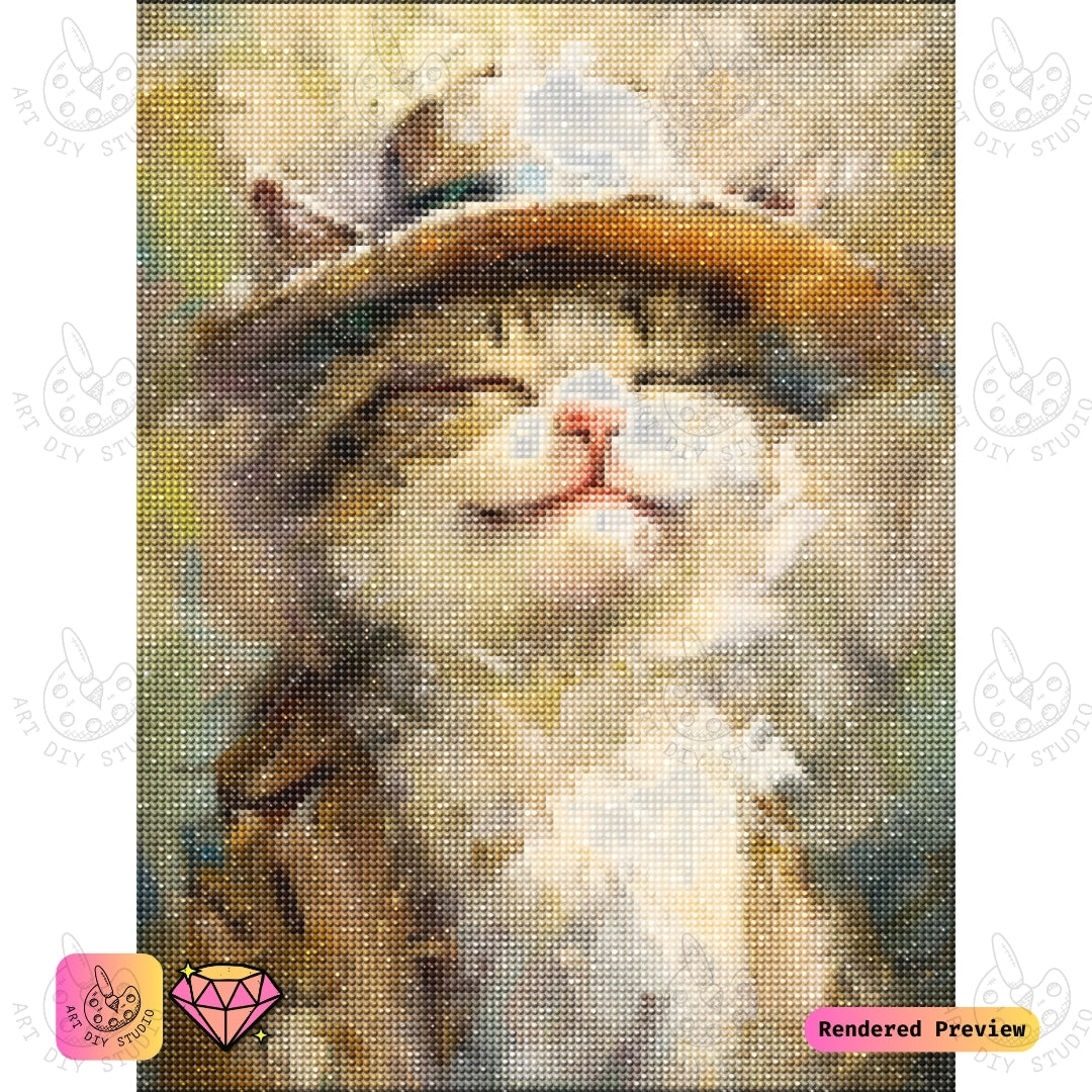 Artdiystudio Sunny Whiskers Diy Diamond Painting Kit A Charming Cat In The Sun 2