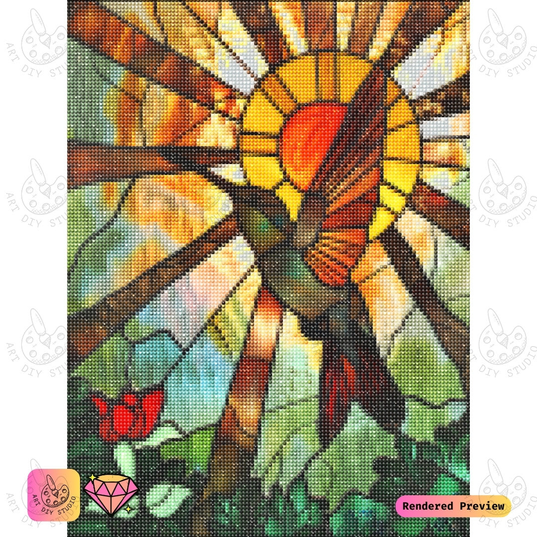 Artdiystudio Sunrise Hummingbird Diy Diamond Painting Kit A Burst Of Color And Light 2