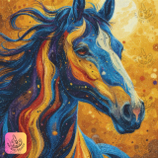 Artdiystudio Sunset Stallion Blaze A Colorful And Expressive Diy Diamond Painting Experience 7