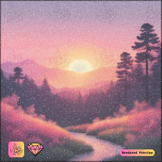 Artdiystudio Sunset Tranquil Escape Diy Diamond Painting Kit A Peaceful Sunset Journey 2