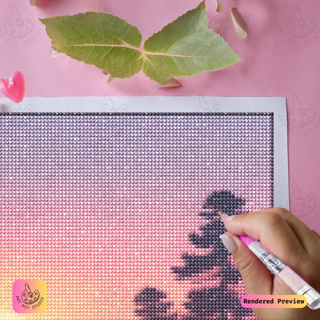 Artdiystudio Sunset Tranquil Escape Diy Diamond Painting Kit A Peaceful Sunset Journey 4