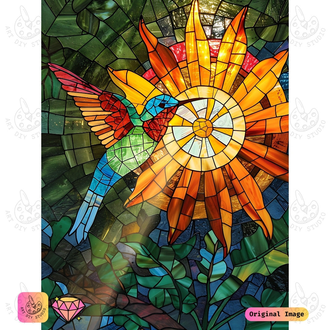 Artdiystudio Sunshine Hummingbird Diy Diamond Painting Kit A Burst Of Brightness And Joy