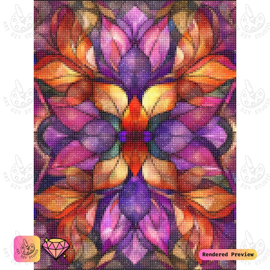 Artdiystudio Symphony Of Stained Glass Diy Diamond Painting Kit An Artistic Abstract Masterpiece 2
