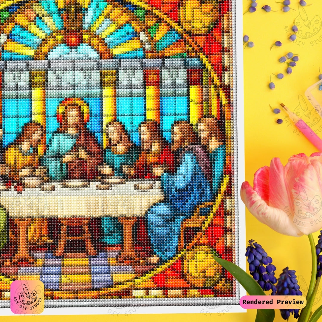 Artdiystudio The Last Supper Light Diy Diamond Painting Kit A Timeless Tribute To Faith 3