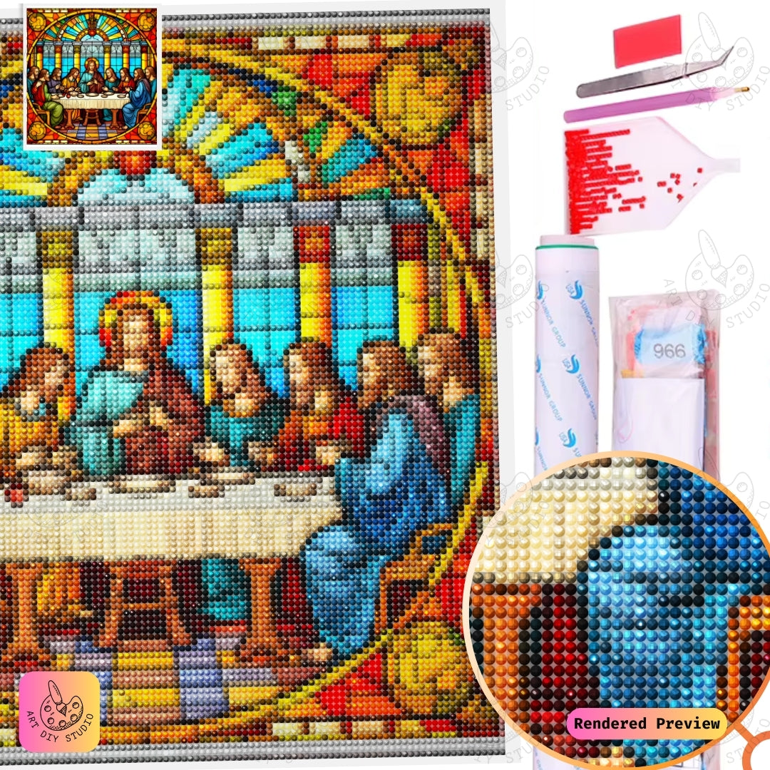 Artdiystudio The Last Supper Light Diy Diamond Painting Kit A Timeless Tribute To Faith 5