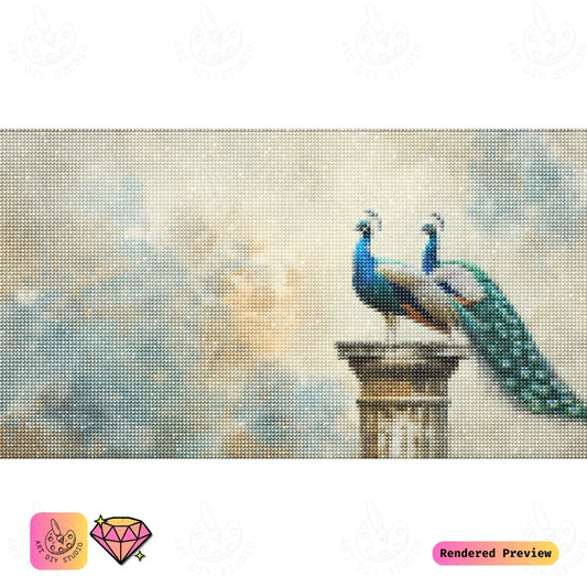 Artdiystudio Timeless Peacock Duo Diy Diamond Painting Kit A Graceful Touch Of Beauty 5