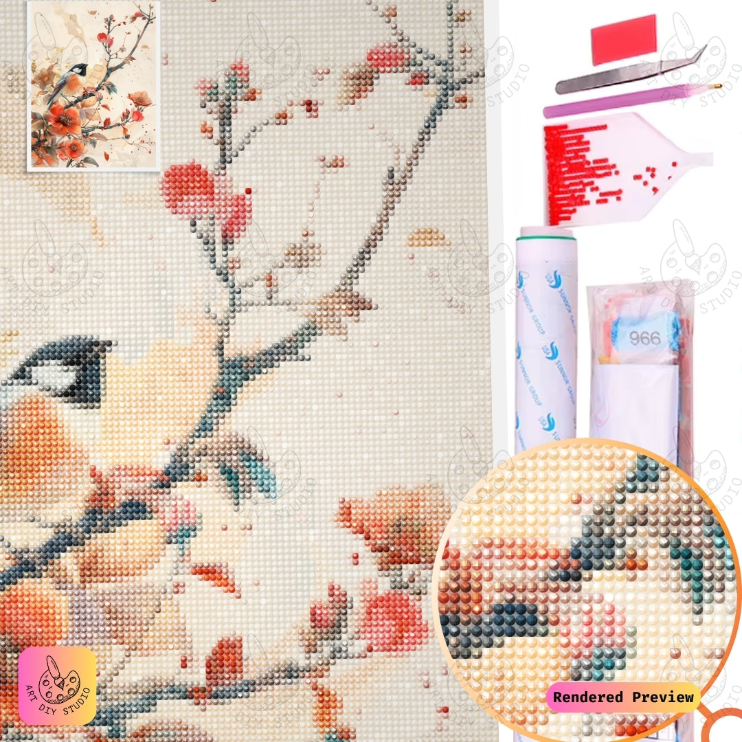 Artdiystudio Tranquil Chickadee Diy Diamond Painting Kit A Moment Of Peace In Nature 2