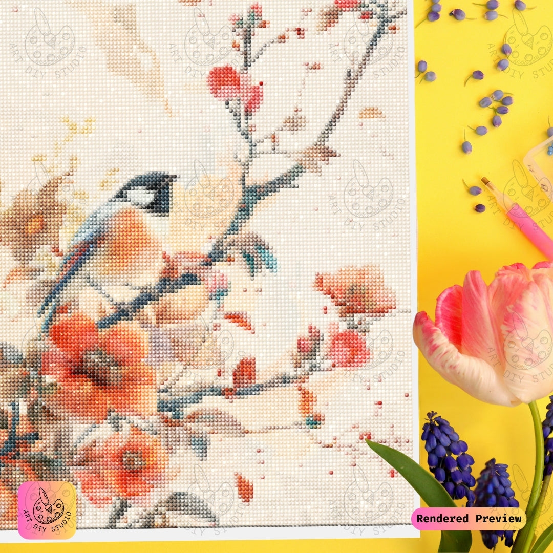 Artdiystudio Tranquil Chickadee Diy Diamond Painting Kit A Moment Of Peace In Nature 4