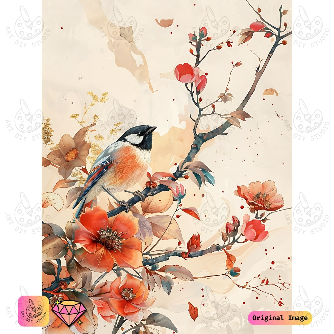 Artdiystudio Tranquil Chickadee Diy Diamond Painting Kit A Moment Of Peace In Nature 6