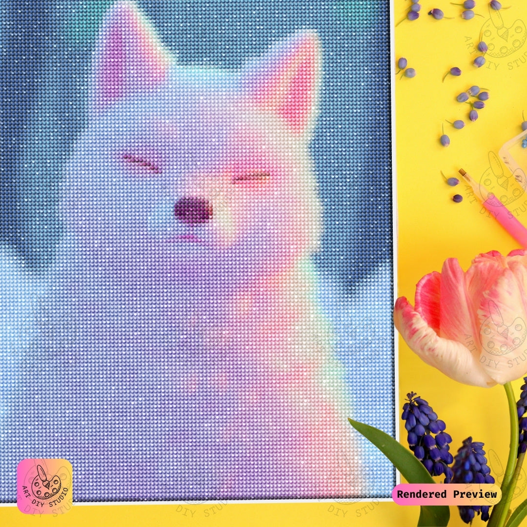 Artdiystudio Tranquil Fox Serenity Diy Diamond Painting Kit A Peaceful Dreamscape 3