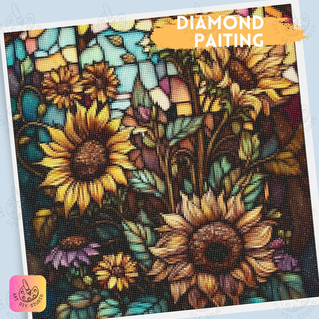 Artdiystudio Tranquil Sunflower Meadow Diy Diamond Painting Kit A Peaceful Escape 4