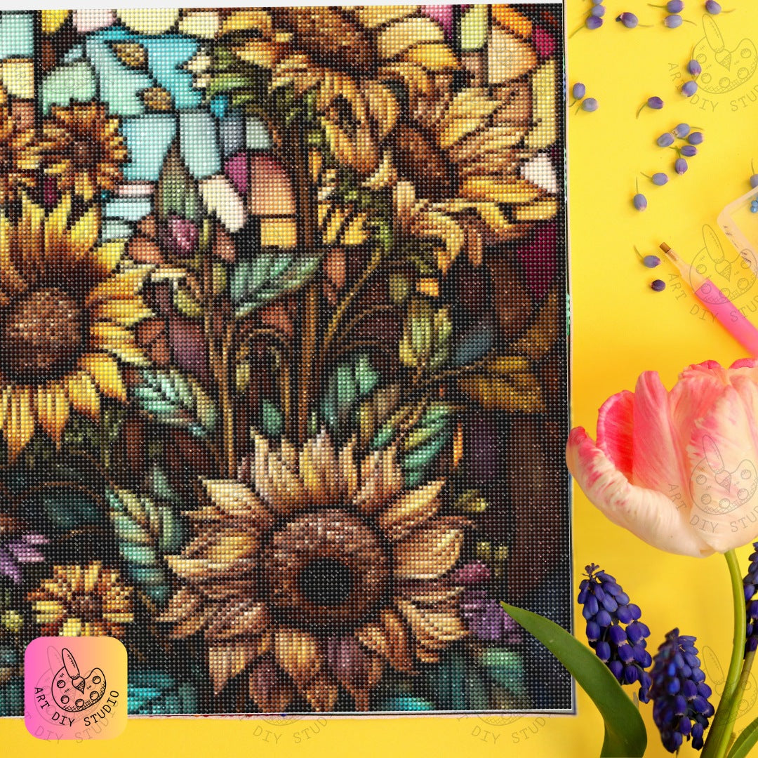 Artdiystudio Tranquil Sunflower Meadow Diy Diamond Painting Kit A Peaceful Escape 6