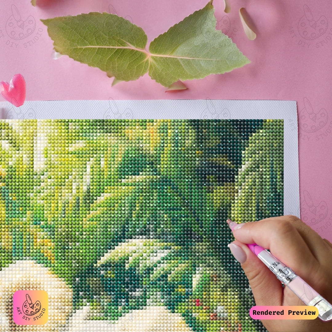 Artdiystudio Tropical Elephant Splash Diy Diamond Painting Kit A Joyful Bond In Art 4