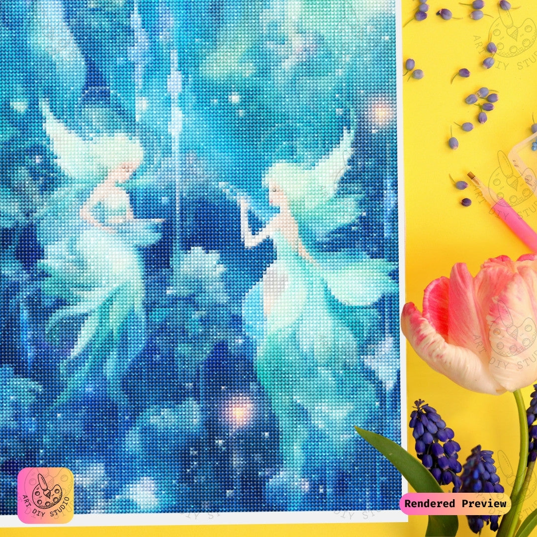 Artdiystudio Twilight Blossom Fairies Diy Diamond Painting Kit Dive Into A World Of Dreamy Enchantment 3