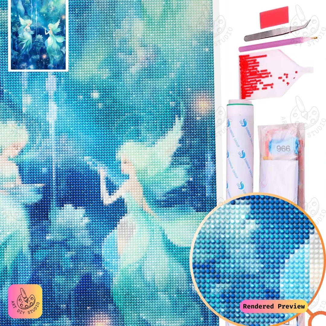 Artdiystudio Twilight Blossom Fairies Diy Diamond Painting Kit Dive Into A World Of Dreamy Enchantment 5