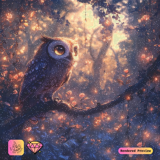 Artdiystudio Twilight Blossom Owl Diy Diamond Painting Kit A Woodland Wonder 2