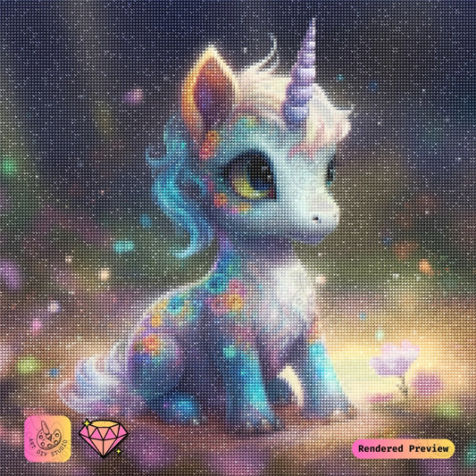 Artdiystudio Twilight Blossom Unicorn Diy Diamond Painting Kit A Tiny Magical Marvel 2