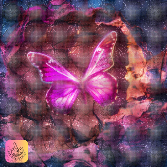 Artdiystudio Twilight Butterfly Glow Mesmerizing Diy Diamond Painting Art Kit Product Image