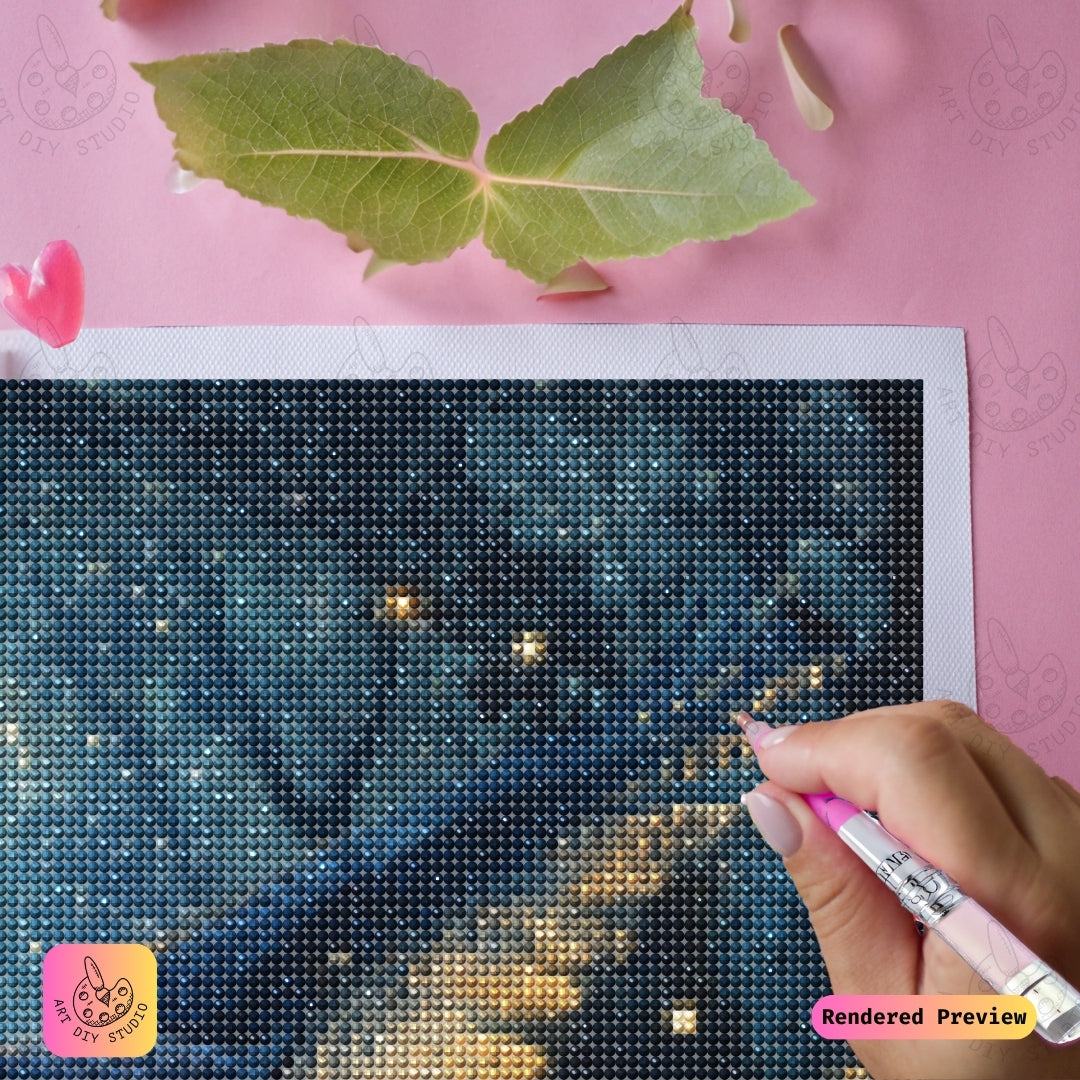 Artdiystudio Twilight Dancer Owl Diy Diamond Painting Kit A Mystical Forest In Motion 4