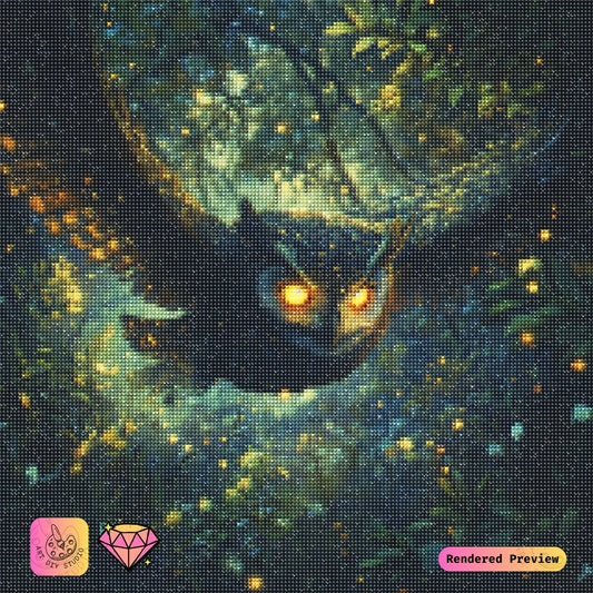 Artdiystudio Twilight Forest Guardian Diy Diamond Painting Kit A Magical Owl Adventure 2
