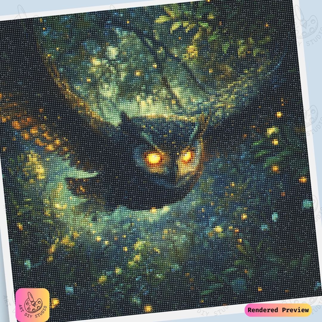 Artdiystudio Twilight Forest Guardian Diy Diamond Painting Kit A Magical Owl Adventure 5