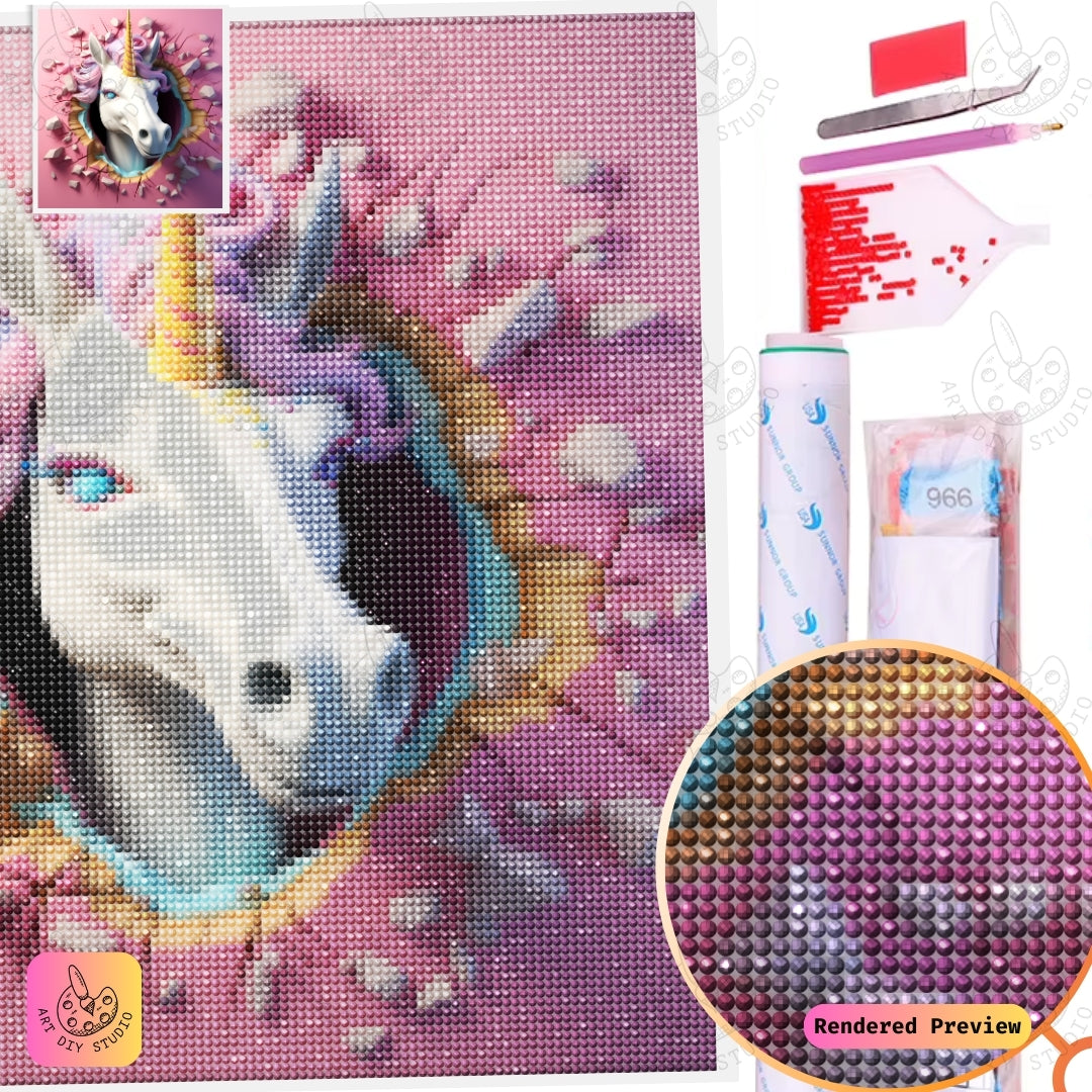 Artdiystudio Unicorn Breakthrough Diy Diamond Painting Kit A Bold And Magical Statement 5