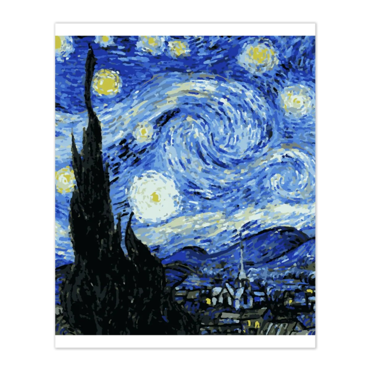 Artdiystudio Van Goghs Starry Night Paint By Numbers Kit Recreate A Timeless Masterpiece