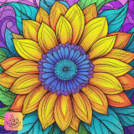 Artdiystudio Vibrant Bloom Symphony Diy Diamond Painting Kit Color Your World 7