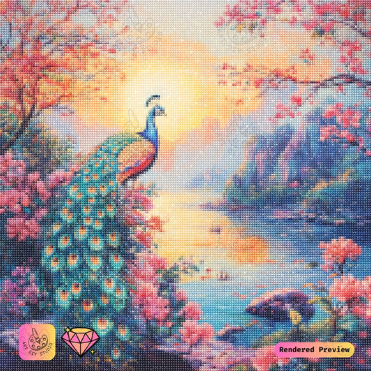 Artdiystudio Vibrant Peacock Serenity Diy Diamond Painting Kit Craft A Masterpiece Of Peace And Beauty 5