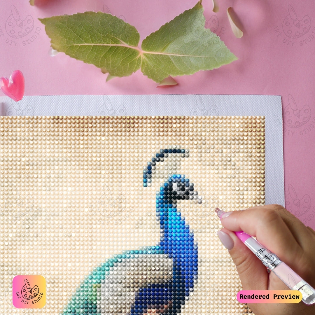 Artdiystudio Vintage Peacock Elegance Diy Diamond Painting Kit A Classic Masterpiece Of Timeless Beauty 3