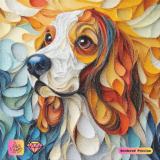 Artdiystudio Vivid Pups Portrait Diy Diamond Painting Kit A Colorful Craft For Dog Lovers 5