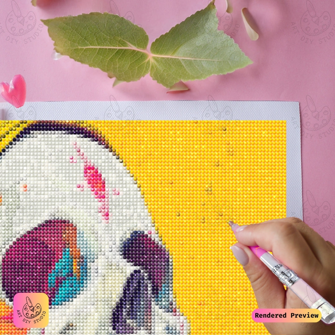 Artdiystudio Vivid Veil Skull Diy Diamond Painting Kit Abstract Art In Motion 4