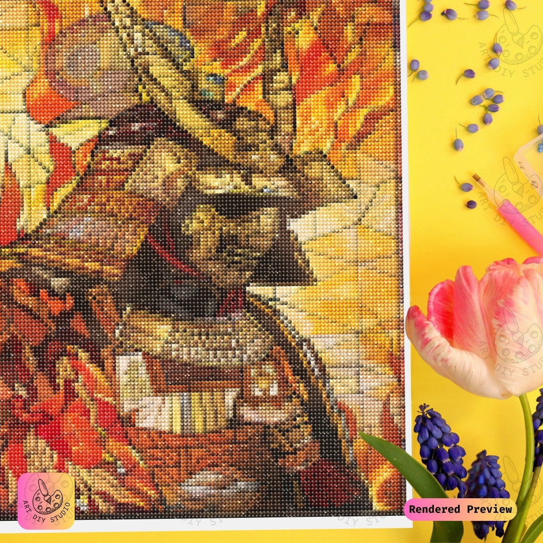 Artdiystudio Warriors Fury Diy Diamond Painting Kit A Fiery Tribute To The Samurai Spirit 3