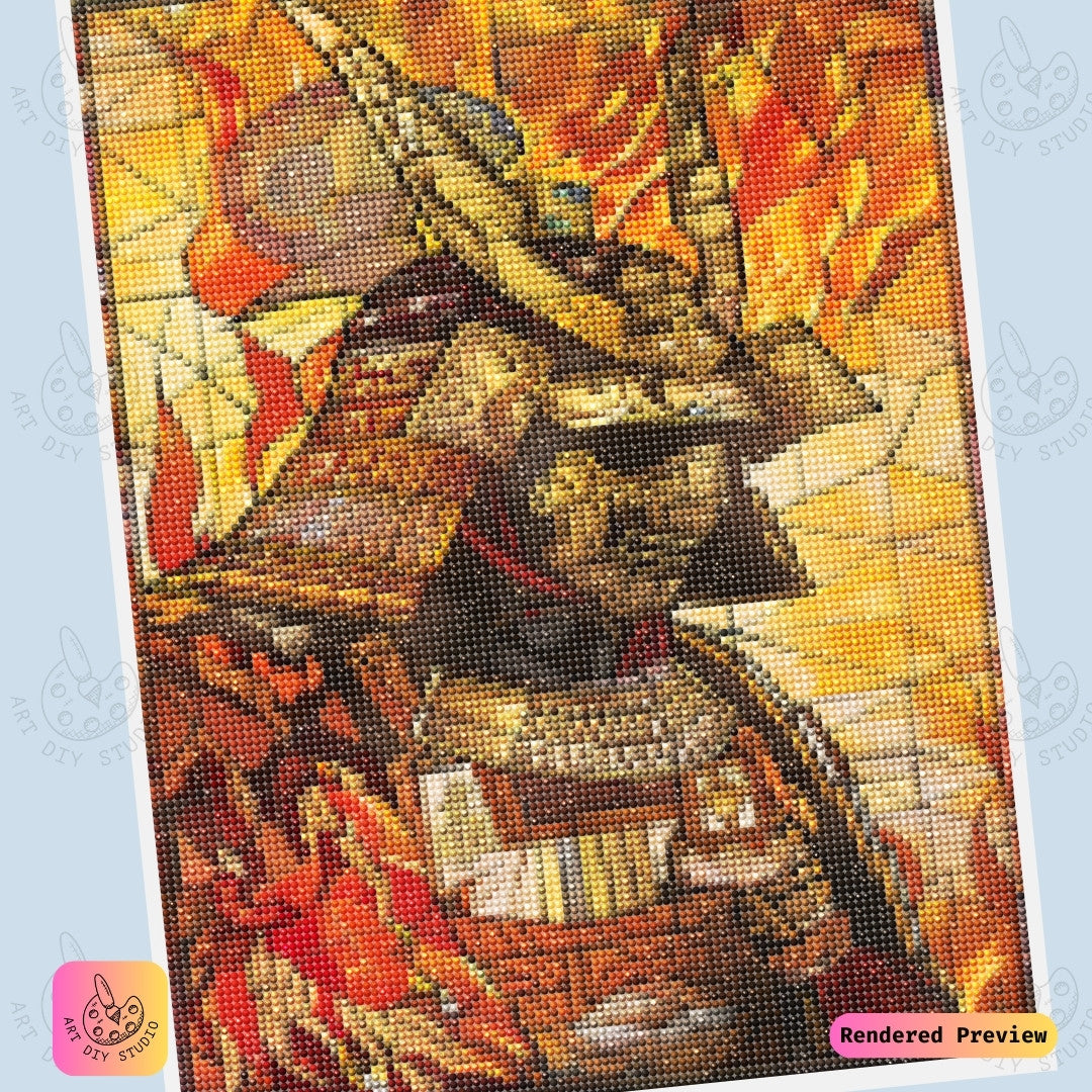 Artdiystudio Warriors Fury Diy Diamond Painting Kit A Fiery Tribute To The Samurai Spirit 6