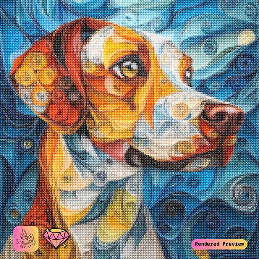 Artdiystudio Whimsical Pups Portrait Diy Diamond Painting Kit A Colorful Craft For Dog Lovers 5