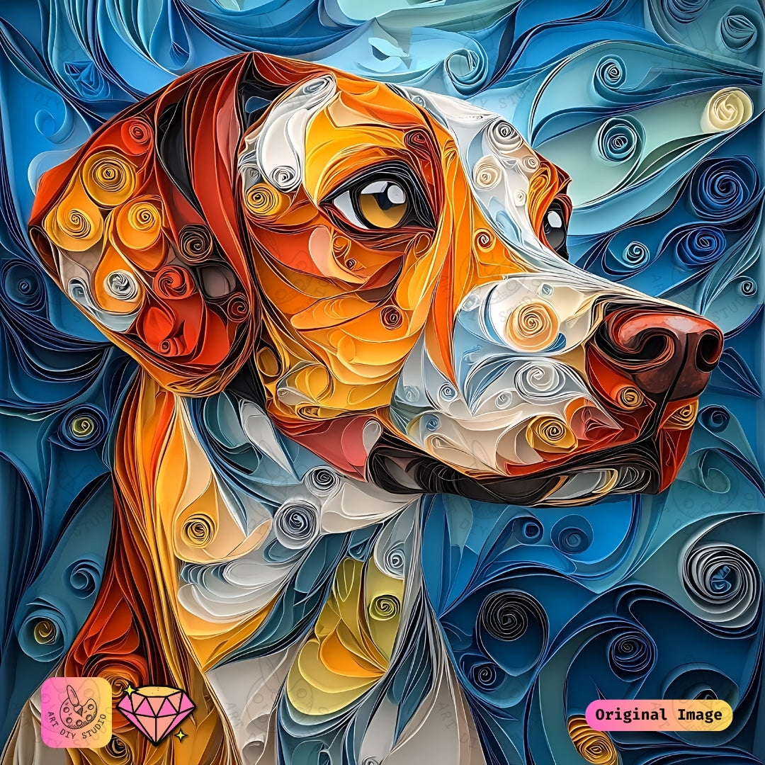 Artdiystudio Whimsical Pups Portrait Diy Diamond Painting Kit A Colorful Craft For Dog Lovers 6