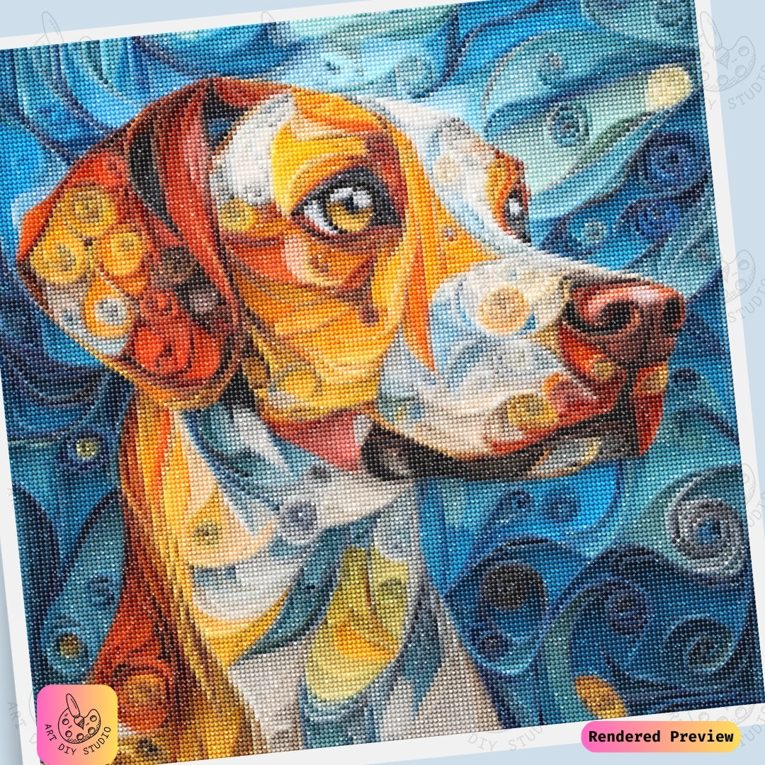 Artdiystudio Whimsical Pups Portrait Diy Diamond Painting Kit A Colorful Craft For Dog Lovers