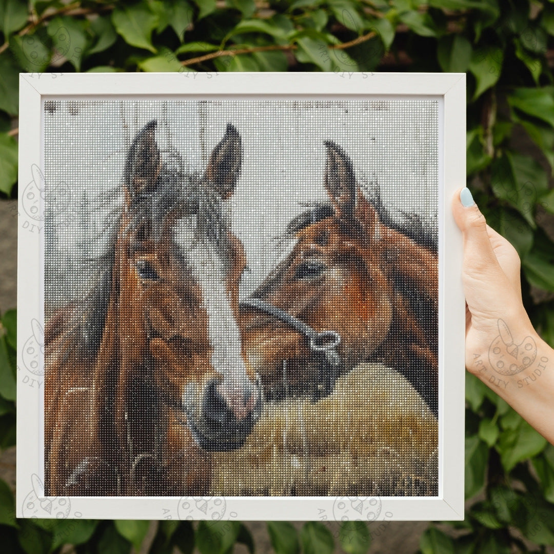 Artdiystudio Whispers Between Friends Diy Diamond Painting Kit Capture The Bond Of Horse 2
